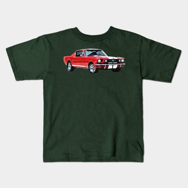 Ford Mustang Red Kids T-Shirt by Muscle Car Gifts